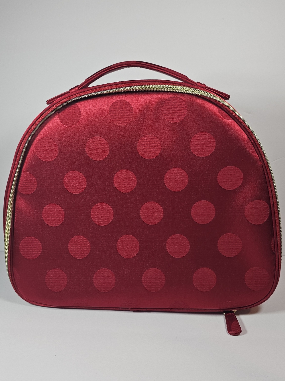 Estee Lauder Red Polka Dot Cosmetic Train Case